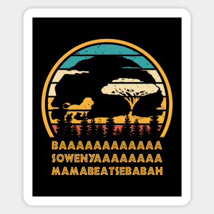 Vintage Baaaa Sowenya Bababeatsebabah Lion Sticker